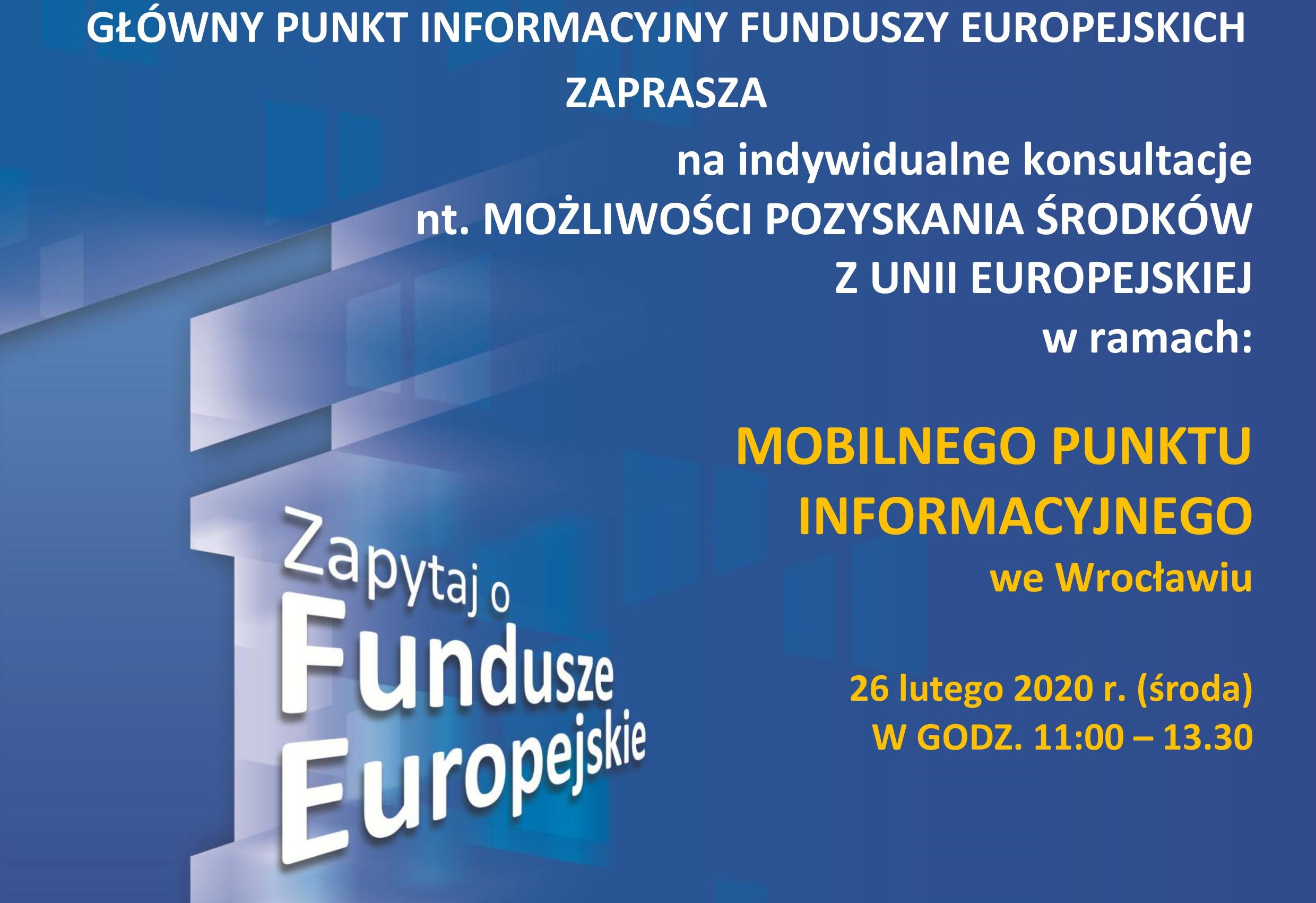 Punkt Informacyjny Funduszy Europejskich. Możliwość pozyskania środków z UE